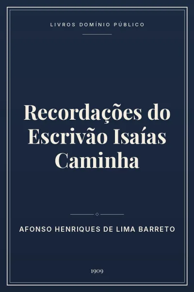 Capa do livro Recordações do Escrivão Isaías Caminha