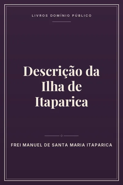 Capa do livro Descrição da Ilha de Itaparica