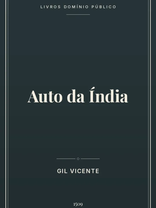 Auto da Índia 1 Capa do livro Auto da Índia