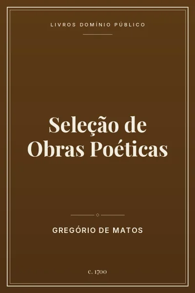 Capa do livro Seleção de Obras Poéticas