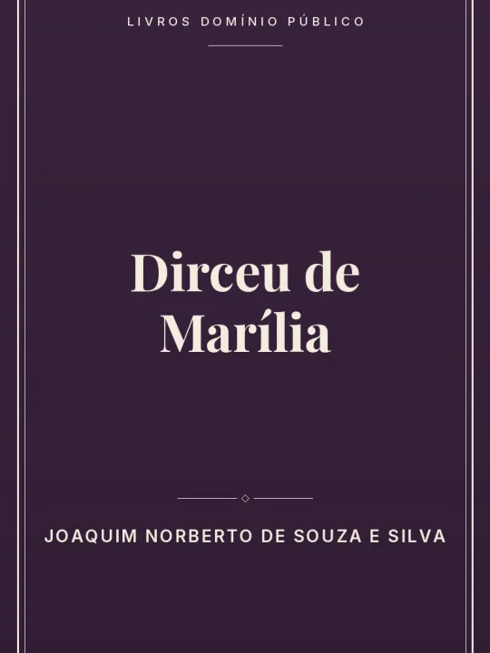Dirceu de Marília 1 Capa do livro Dirceu de Marília
