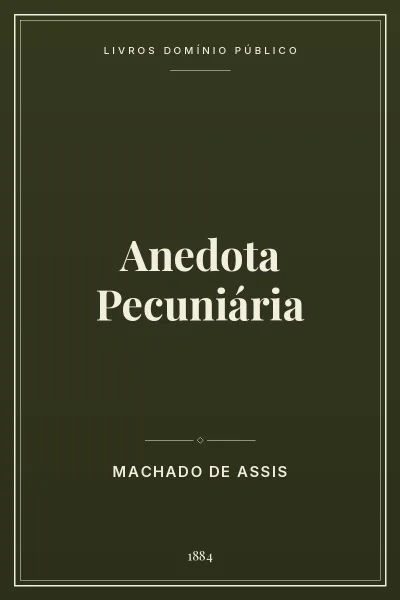 Capa do livro Anedota Pecuniária