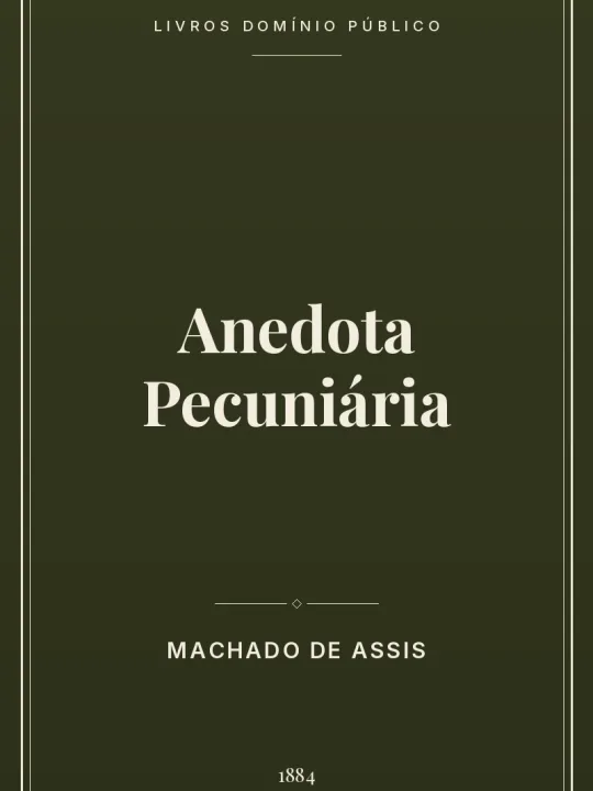 Capa do livro Anedota Pecuniária