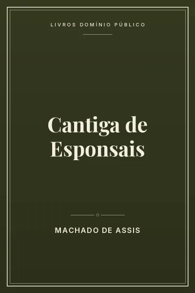 Capa do livro Cantiga de Esponsais