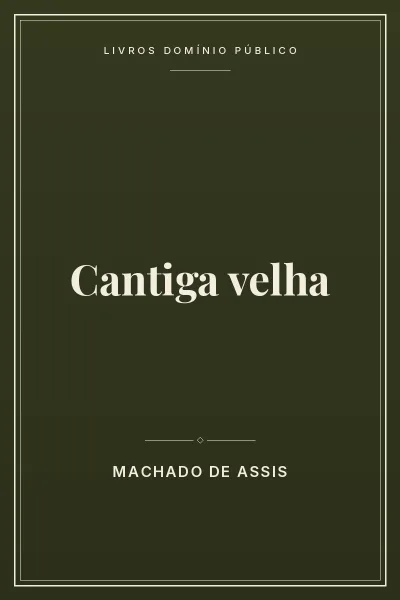 Capa do livro Cantiga velha