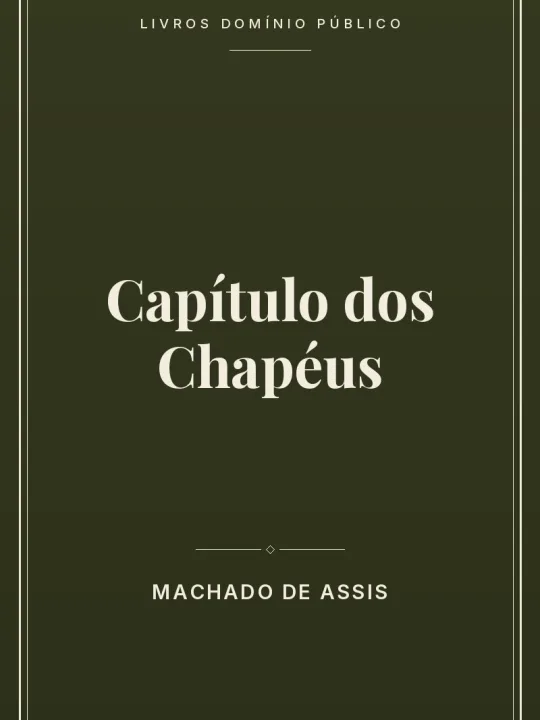 Capa do livro Capítulo dos Chapéus