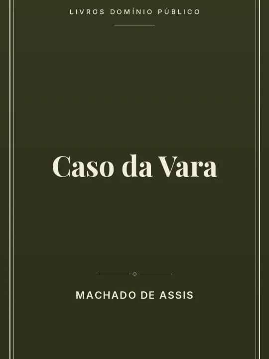 Caso da Vara 1 Capa do livro Caso da Vara