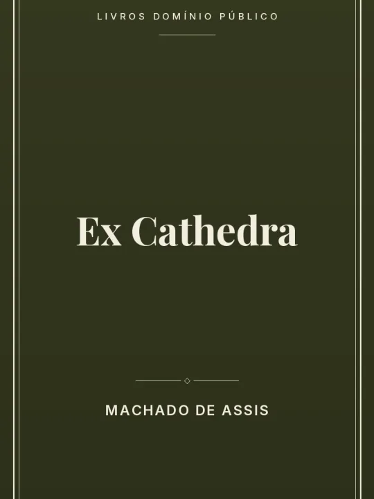 Ex Cathedra 1 Capa do livro Ex Cathedra