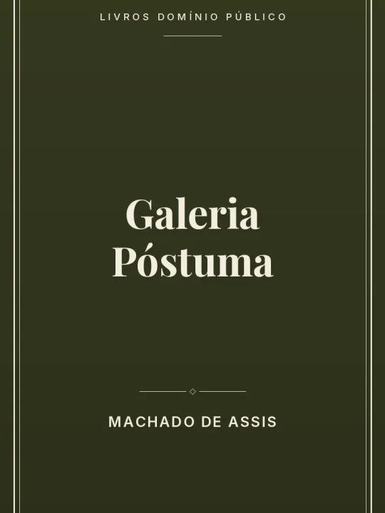 Capa do livro Galeria Póstuma