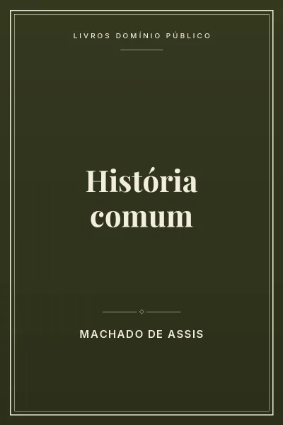 Capa do livro História comum