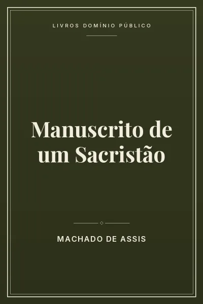 Capa do livro Manuscrito de um Sacristão