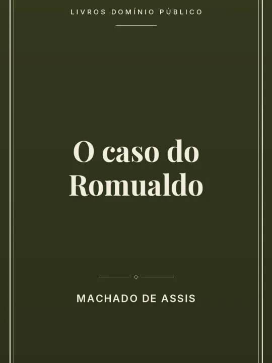 O caso do Romualdo 1 Capa do livro O caso do Romualdo