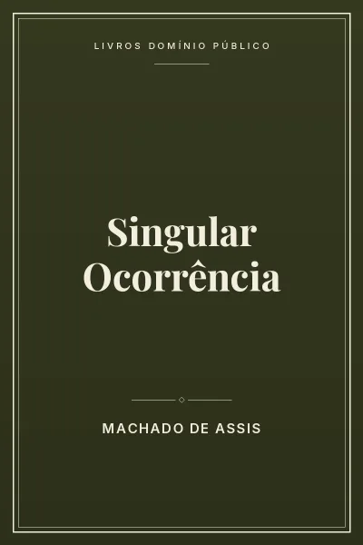 Capa do livro Singular Ocorrência