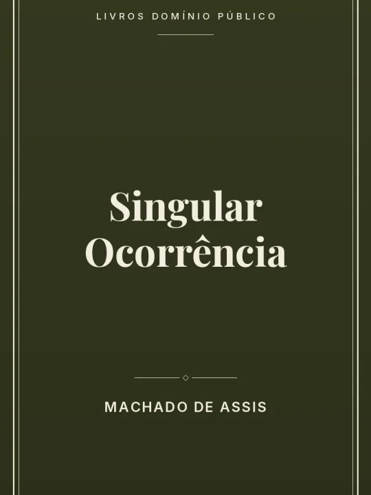 Singular Ocorrência 1 Capa do livro Singular Ocorrência
