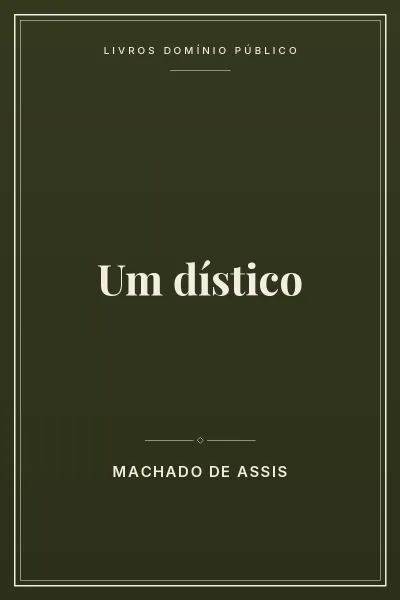 Capa do livro Um dístico