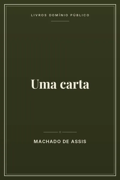 Capa do livro Uma carta