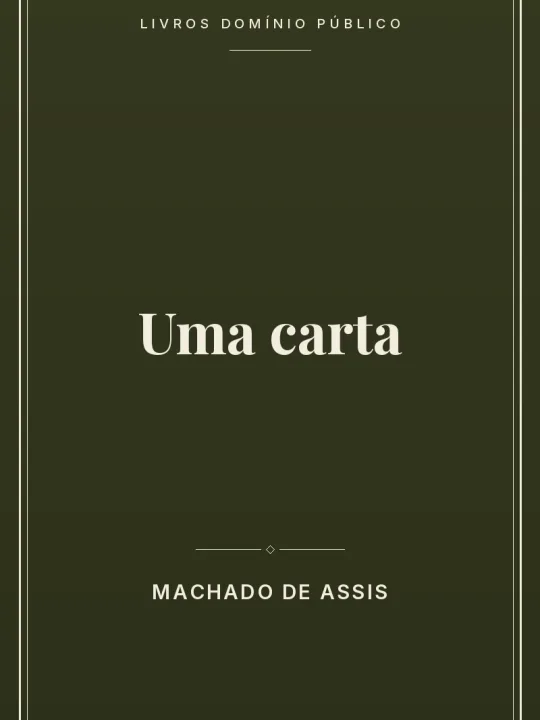 Uma carta 1 Capa do livro Uma carta