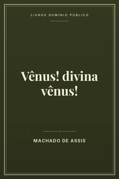 Capa do livro Vênus! divina vênus!