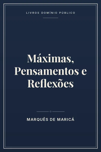 Capa do livro Máximas, Pensamentos e Reflexões