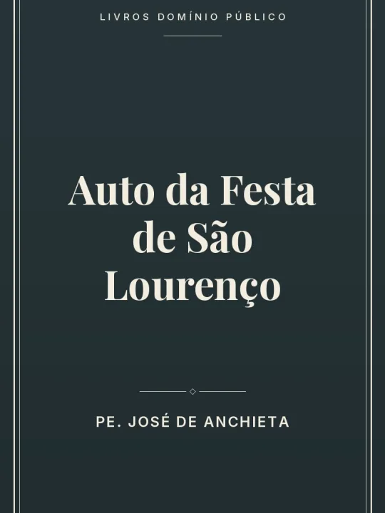 Auto da Festa de São Lourenço 1 Capa do livro Auto da Festa de São Lourenço