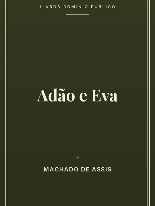 Adão e Eva 1 Capa do livro Adão e Eva