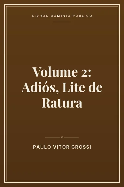 Capa do livro Volume 2: Adiós, Lite de Ratura
