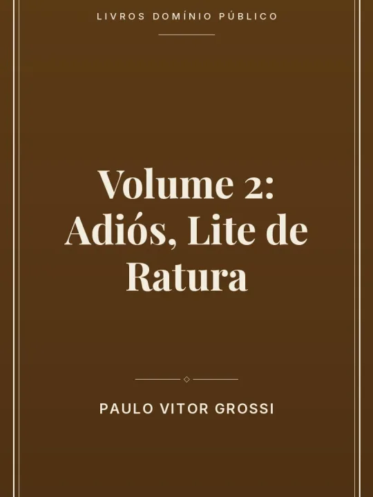 Volume 2: Adiós, Lite de Ratura 1 Capa do livro Volume 2: Adiós, Lite de Ratura