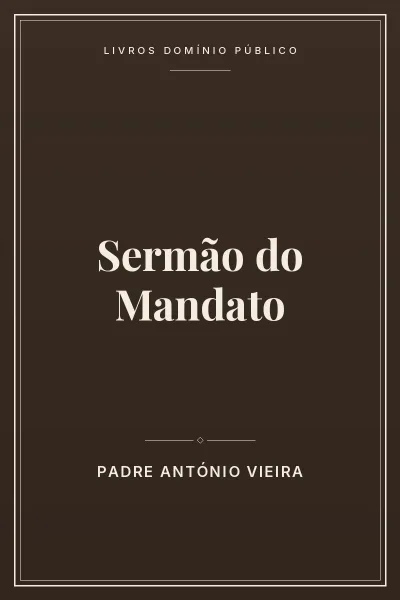 Capa do livro Sermão do Mandato