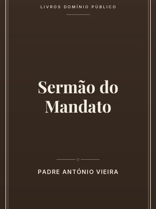 Capa do livro Sermão do Mandato