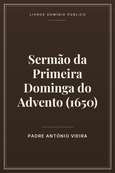 Capa do livro Sermão da Primeira Dominga do Advento (1650)