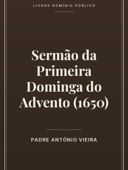 Capa do livro Sermão da Primeira Dominga do Advento (1650)