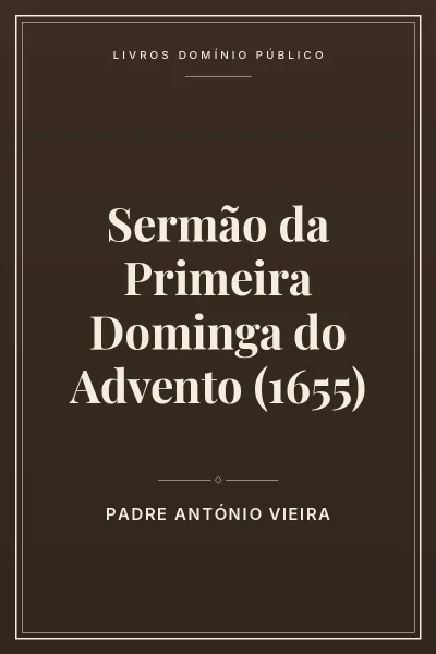 Capa do livro Sermão da Primeira Dominga do Advento (1655)