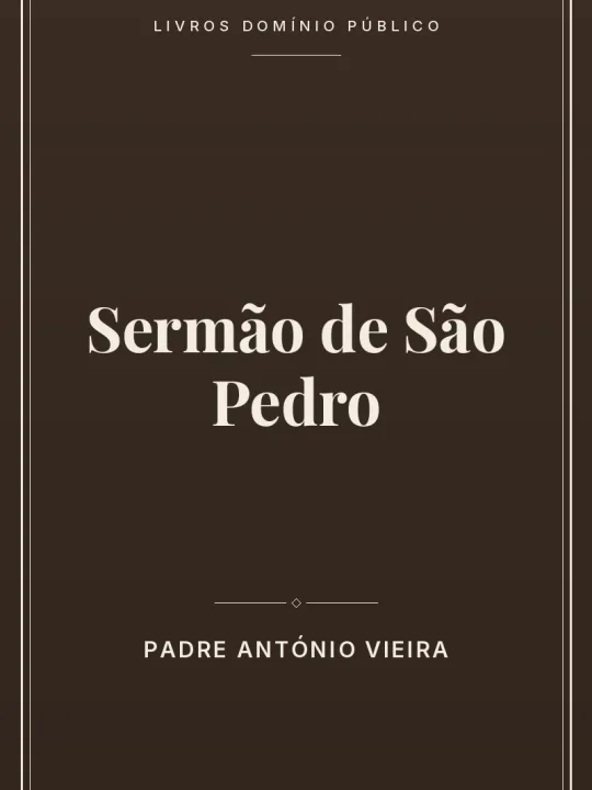 Capa do livro Sermão de São Pedro