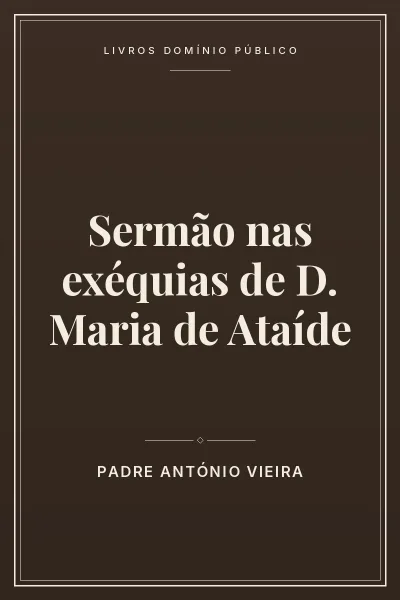 Capa do livro Sermão nas exéquias de D. Maria de Ataíde