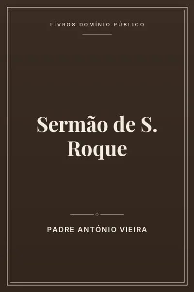 Capa do livro Sermão de S. Roque