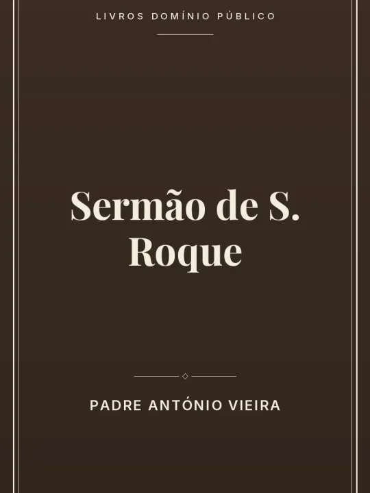 Capa do livro Sermão de S. Roque