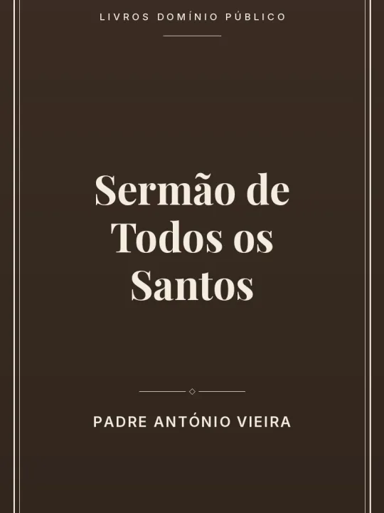 Capa do livro Sermão de Todos os Santos