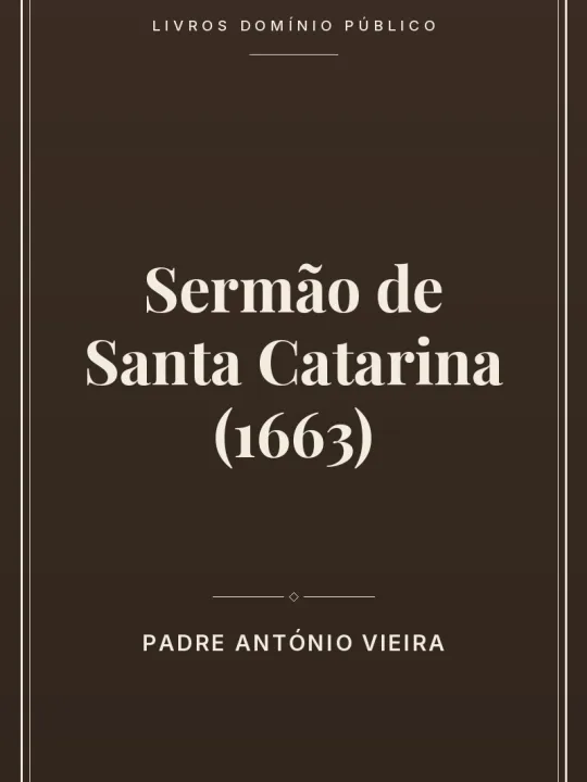 Capa do livro Sermão de Santa Catarina (1663)
