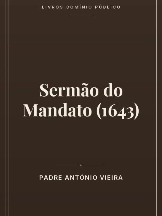 Capa do livro Sermão  do Mandato (1643)