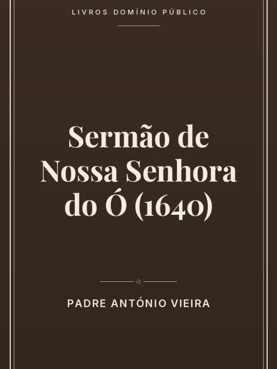 Capa do livro Sermão de Nossa Senhora do Ó (1640)