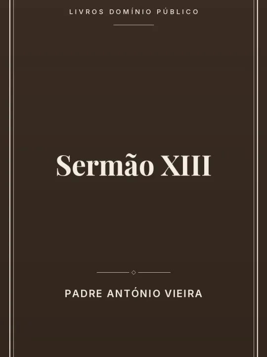 Capa do livro Sermão XIII