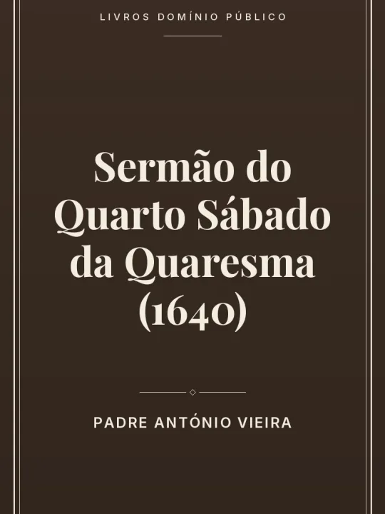 Capa do livro Sermão do Quarto Sábado da Quaresma (1640)