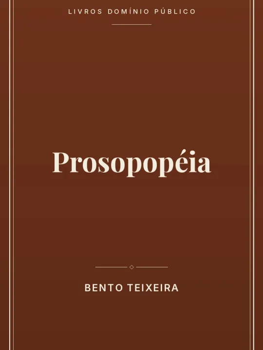 Prosopopéia 1 Capa do livro Prosopopéia