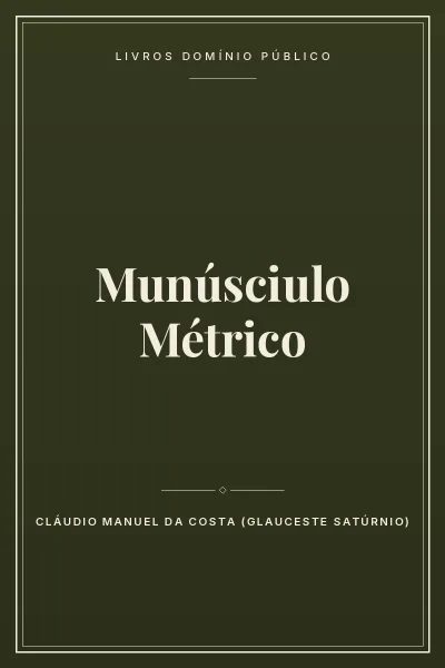 Capa do livro Munúsciulo Métrico