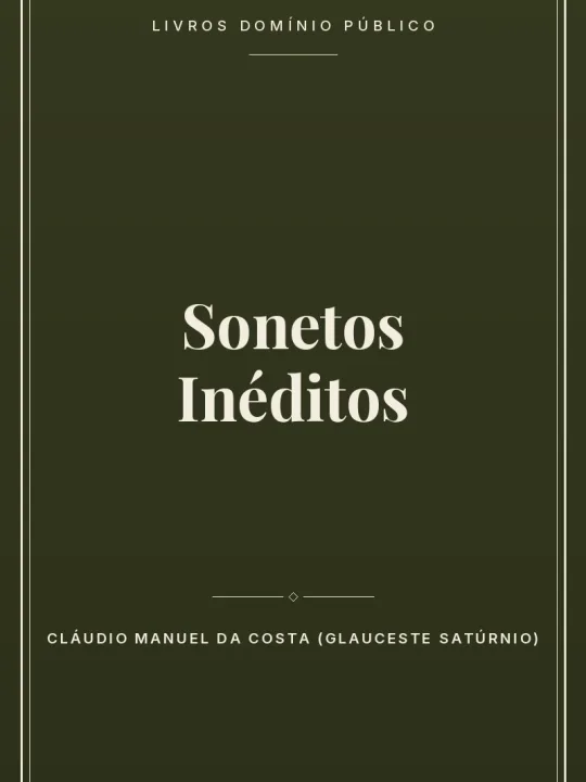 Sonetos Inéditos 1 Capa do livro Sonetos Inéditos