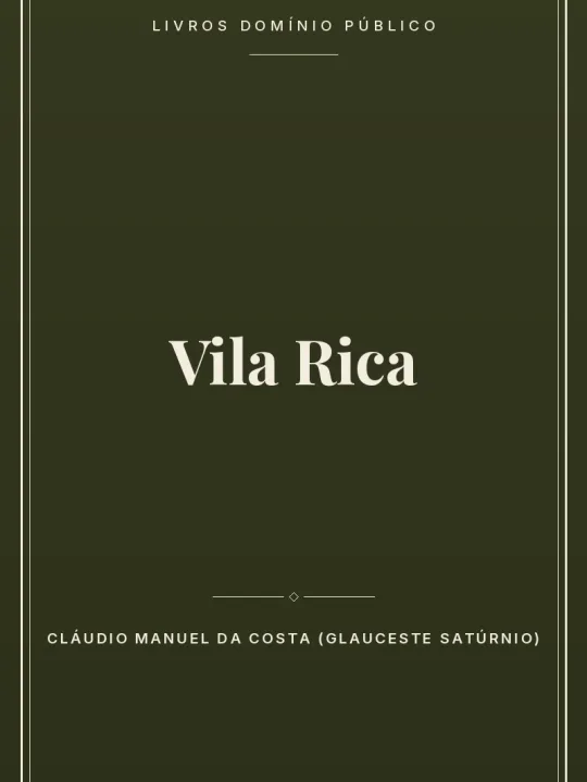 Vila Rica 1 Capa do livro Vila Rica