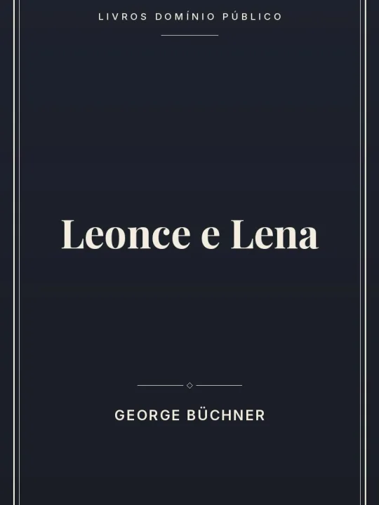 Leonce e Lena 1 Capa do livro Leonce e Lena