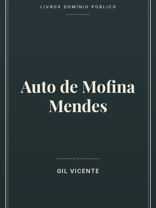 Capa do livro Auto de Mofina Mendes