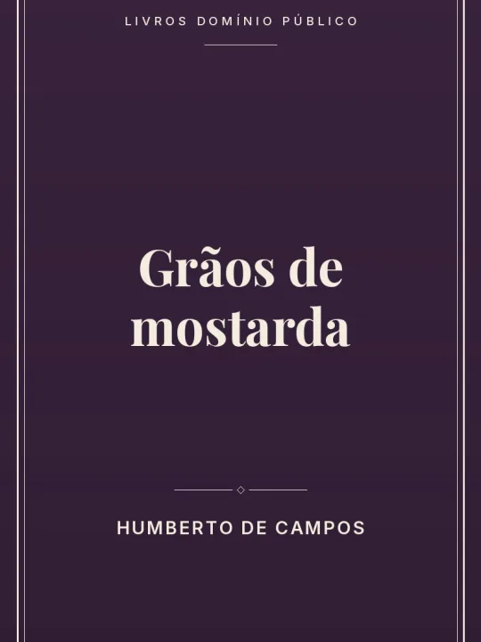 Grãos de mostarda 1 Capa do livro Grãos de mostarda