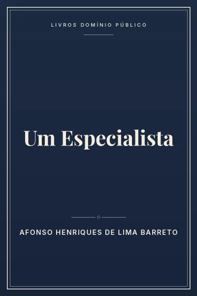 Capa do livro Um Especialista